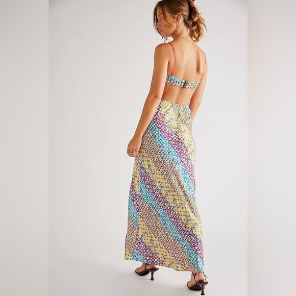 NWT Free People Kaleidoscope Dreams Midi Dress - Size Large - Picture 2 of 16